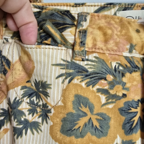 Anthropologie, New, Chino Relaxed Tropical Novelty Print Side Stripe Pants SZ 28 - Picture 5 of 14